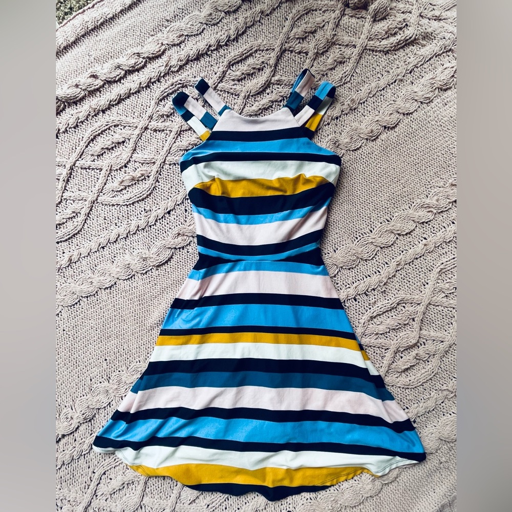 Retro fit and flare dress.